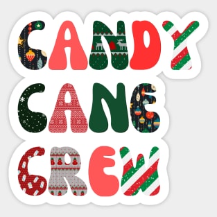 Candy Cane Crew Christmas Sticker